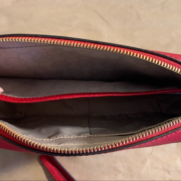 Michael Kors Red Leather Crossbody Bag - Picture 4 of 5